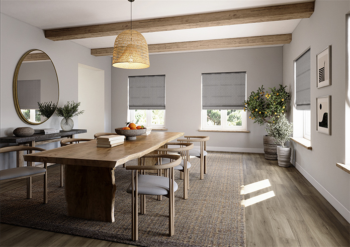 Bellavelle Chevron, Admiral Blue - Roman Blind - Image 6